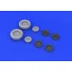 Eduard 648193 1/48 A-6 wheels Brassin for Aircraft