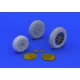 Eduard 648202 1/48 P-39 wheels early Brassin for Aircraft