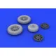 Eduard 648202 1/48 P-39 wheels early Brassin for Aircraft