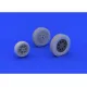 Eduard 648203 1/48 P-39 wheels late Brassin for Aircraft
