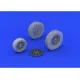 Eduard 648203 1/48 P-39 wheels late Brassin for Aircraft
