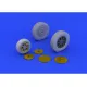 Eduard 648203 1/48 P-39 wheels late Brassin for Aircraft