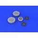 Eduard 648203 1/48 P-39 wheels late Brassin for Aircraft