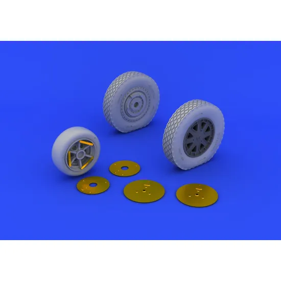 Eduard 648203 1/48 P-39 wheels late Brassin for Aircraft