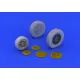 Eduard 648203 1/48 P-39 wheels late Brassin for Aircraft