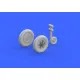 Eduard 648282 1/48 Bf 109F wheels Brassin for Aircraft