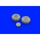 Eduard 648420 1/48 Tempest Mk.V wheels early Brassin for Aircraft