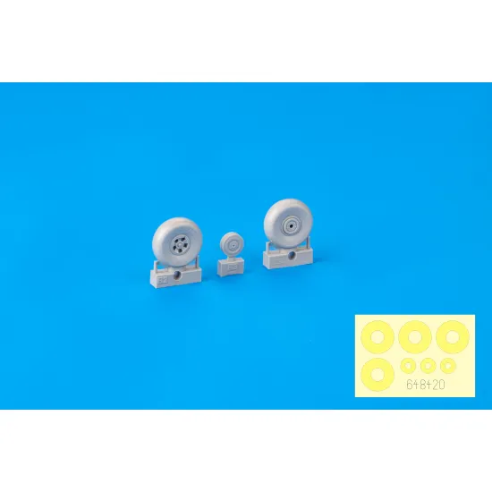 Eduard 648420 1/48 Tempest Mk.V wheels early Brassin for Aircraft