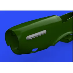 Eduard 648486 1/48 P-51D exhaust stacks w/ fairing Brassin for Aircraft