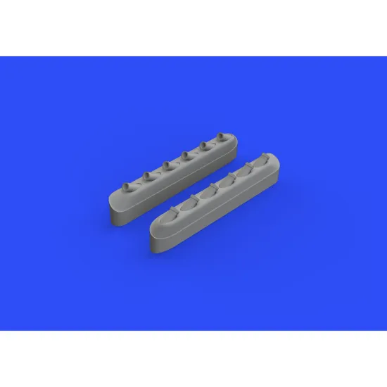 Eduard 648486 1/48 P-51D exhaust stacks w/ fairing Brassin for Aircraft