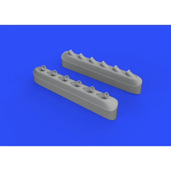 Eduard 648486 1/48 P-51D exhaust stacks w/ fairing Brassin for Aircraft