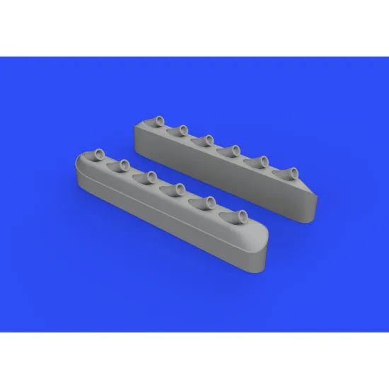 Eduard 648486 1/48 P-51D exhaust stacks w/ fairing Brassin for Aircraft