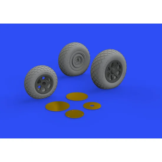 Eduard 648515 1/48 P-38F/G wheels Brassin for Aircraft