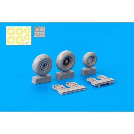 Eduard 648515 1/48 P-38F/G wheels Brassin for Aircraft