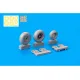 Eduard 648515 1/48 P-38F/G wheels Brassin for Aircraft