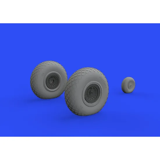 Eduard 648529 1/48 B-17 wheels Brassin for Aircraft