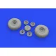 Eduard 648529 1/48 B-17 wheels Brassin for Aircraft