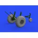 Eduard 648529 1/48 B-17 wheels Brassin for Aircraft