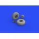 Eduard 648529 1/48 B-17 wheels Brassin for Aircraft