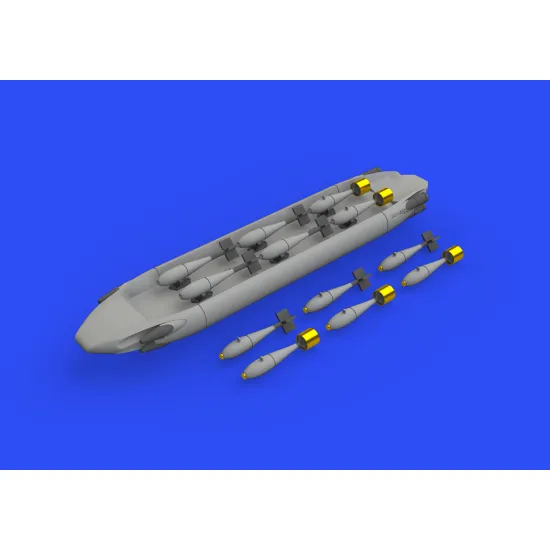 Eduard 648566 1/48 SUU-20 dispenser w/ BDU-33 & Mk.76 bombs Brassin for Aircraft