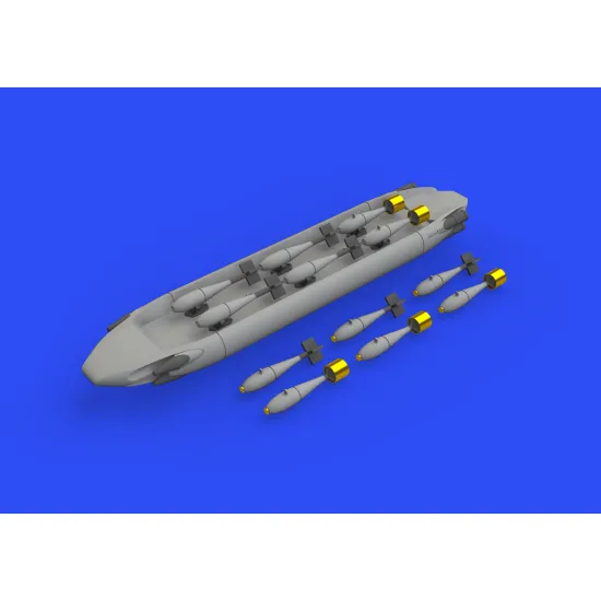 Eduard 648566 1/48 SUU-20 dispenser w/ BDU-33 & Mk.76 bombs Brassin for Aircraft