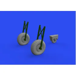 Eduard 648608 1/48 Do 17Z wheels Brassin for Aircraft