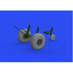 Eduard 648642 1/48 B-17 wheels cross tread Brassin for Aircraft