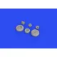 Eduard 648653 1/48 Su-27 wheels Brassin for Aircraft