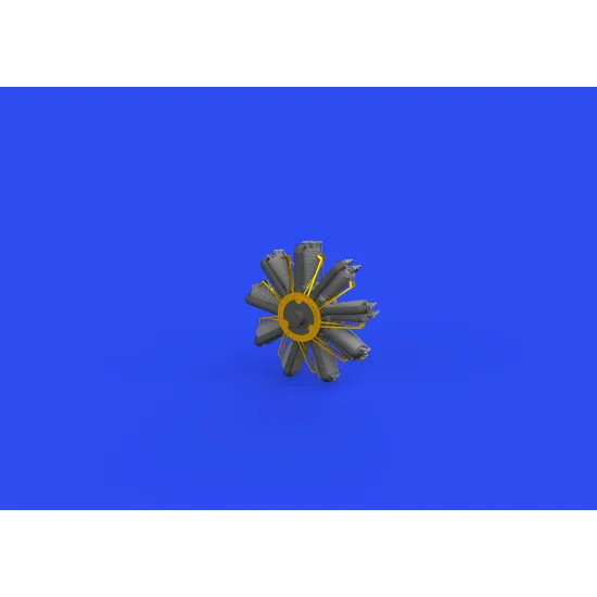 Eduard 648676 1/48 Sopwith Camel Clerget engine PRINT Brassin for Aircraft