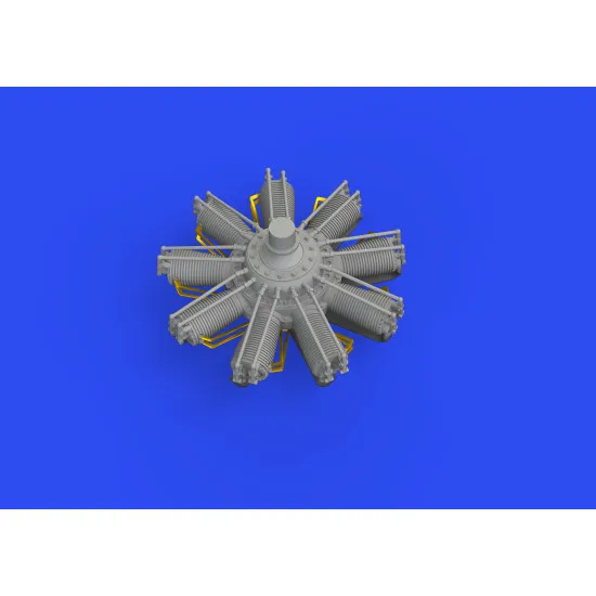 Eduard 648676 1/48 Sopwith Camel Clerget engine PRINT Brassin for Aircraft