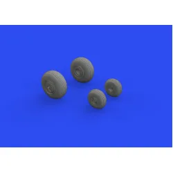 Eduard 648685 1/48 Mi-24D wheels Brassin for Aircraft