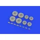 Eduard 648734 1/48 CH-47A wheels Brassin for Aircraft