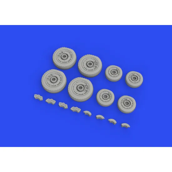 Eduard 648734 1/48 CH-47A wheels Brassin for Aircraft