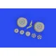 Eduard 648746 1/48 Mosquito wheels Brassin for Aircraft
