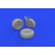 Eduard 648780 1/48 Su-25 wheels Brassin for Aircraft