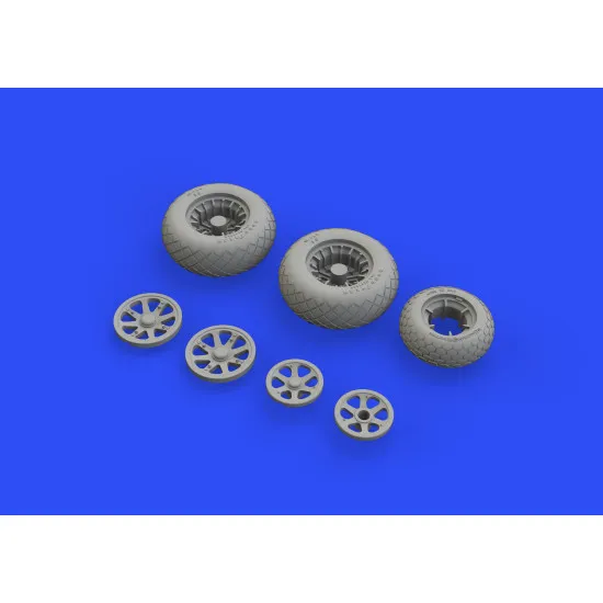 Eduard 648782 1/48 P-38J wheels Brassin for Aircraft
