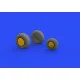 Eduard 648782 1/48 P-38J wheels Brassin for Aircraft