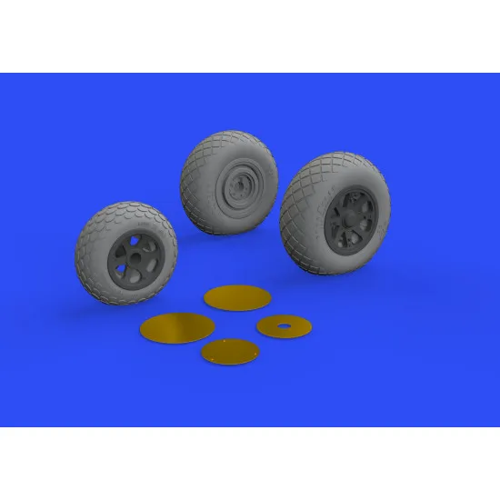 Eduard 648782 1/48 P-38J wheels Brassin for Aircraft