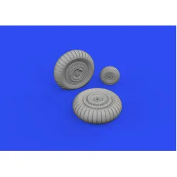 Eduard 648821 1/48 Yak-9D wheels Brassin for Aircraft