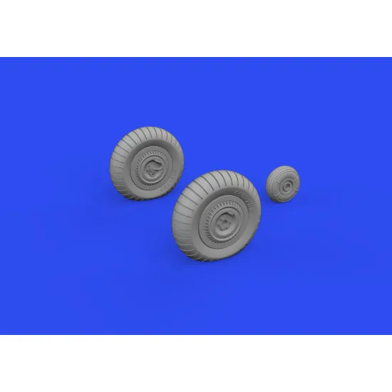 Eduard 648821 1/48 Yak-9D wheels Brassin for Aircraft