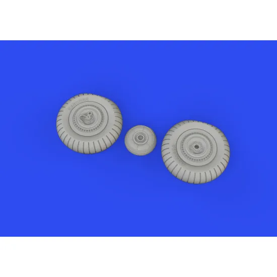 Eduard 648821 1/48 Yak-9D wheels Brassin for Aircraft