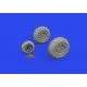 Eduard 648863 1/48 B-25J wheels Brassin for Aircraft
