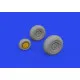 Eduard 648863 1/48 B-25J wheels Brassin for Aircraft