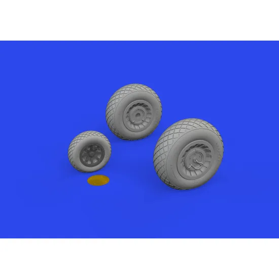 Eduard 648863 1/48 B-25J wheels Brassin for Aircraft
