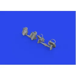 Eduard 648873 1/48 Bf 109E rudder pedals early PRINT Brassin for Aircraft