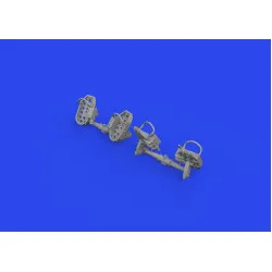 Eduard 648874 1/48 Bf 109E rudder pedals late PRINT Brassin for Aircraft