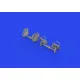 Eduard 648874 1/48 Bf 109E rudder pedals late PRINT Brassin for Aircraft