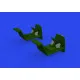 Eduard 648874 1/48 Bf 109E rudder pedals late PRINT Brassin for Aircraft