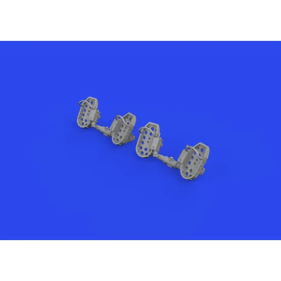 Eduard 648874 1/48 Bf 109E rudder pedals late PRINT Brassin for Aircraft