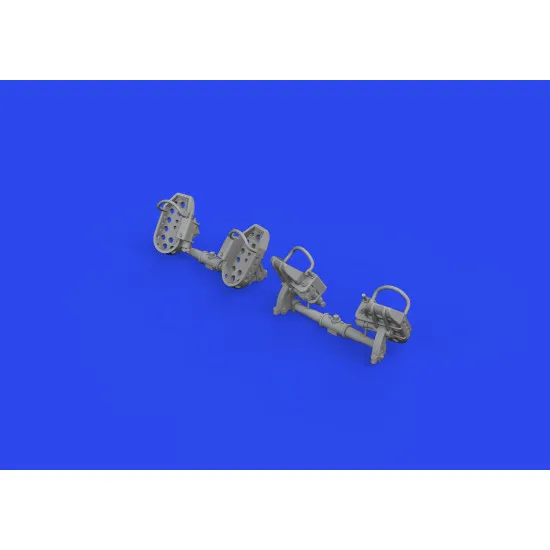 Eduard 648874 1/48 Bf 109E rudder pedals late PRINT Brassin for Aircraft